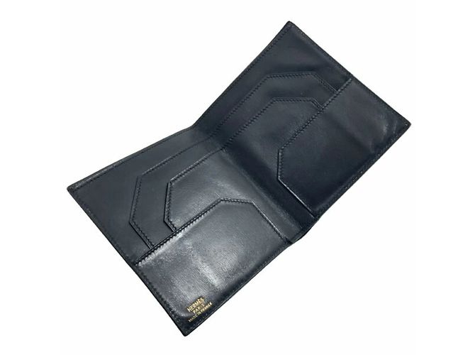 Hermès Kara Geldbörse im schwarzen Leder - Ansicht 7