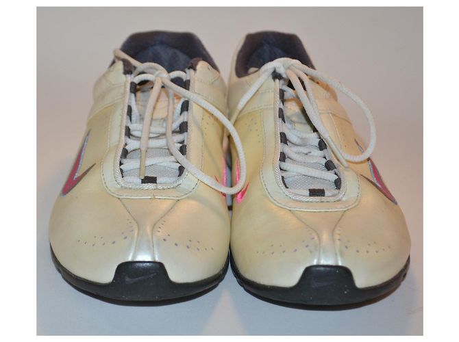 Nike Air Sneaker Damen Leder Weiß Elfenbein Größe 40 Aus weiß - Ansicht 2
