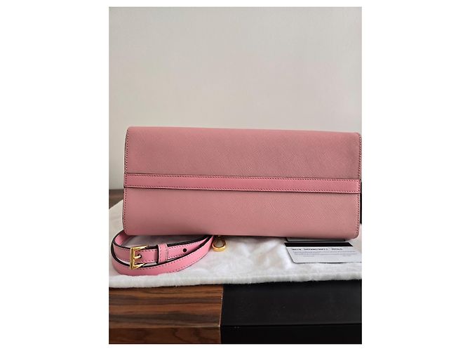 Prada Cuero suave Saffiano Rosa - vista 6