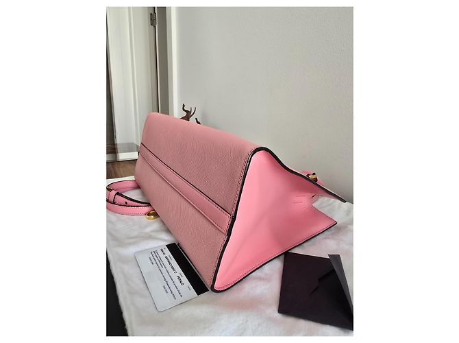 Prada Cuero suave Saffiano Rosa - vista 9