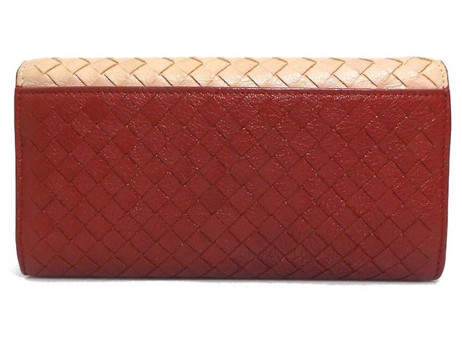 Bottega Veneta Intrecciato Leder Langbörse Braun Beige - Ansicht 2