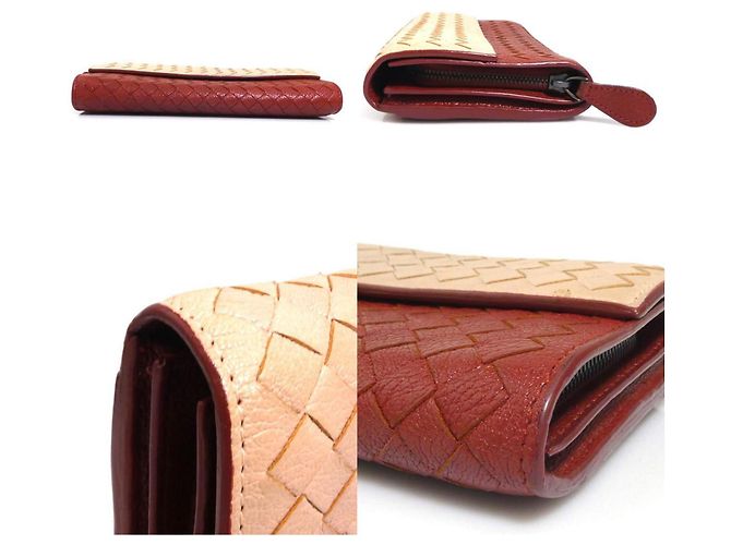 Bottega Veneta Intrecciato Leder Langbörse Braun Beige - Ansicht 3