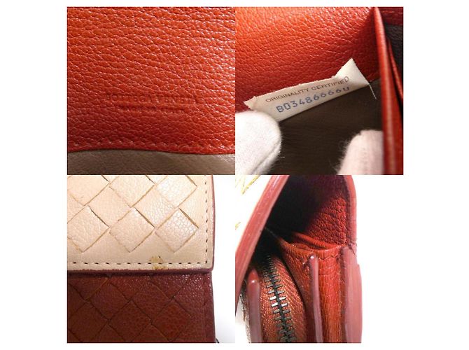 Bottega Veneta Intrecciato Leder Langbörse Braun Beige - Ansicht 5