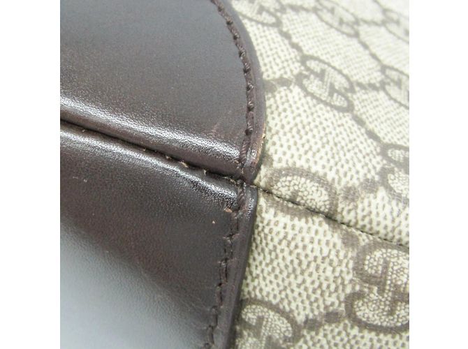 Borsa a Spalla Gucci GG Supreme Marrone Beige - vista 11