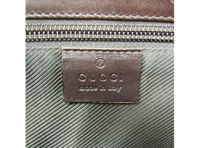 Borsa a Spalla Gucci GG Supreme Marrone Beige - vista 15