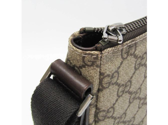 Borsa a Spalla Gucci GG Supreme Marrone Beige - vista 4