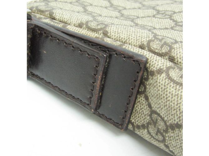 Borsa a Spalla Gucci GG Supreme Marrone Beige - vista 9