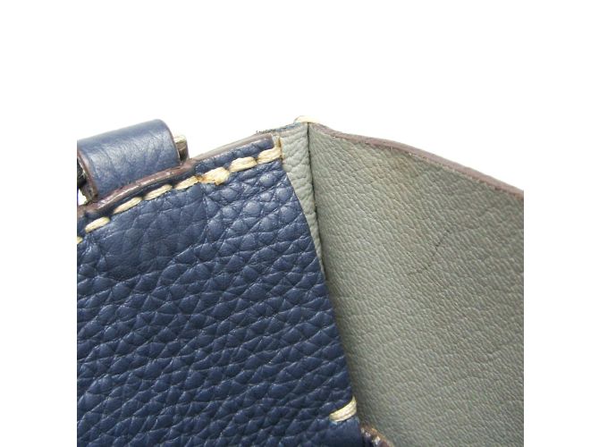Borsa in pelle da donna BREGANCON di Moreau Argento Blu navy - vista 15