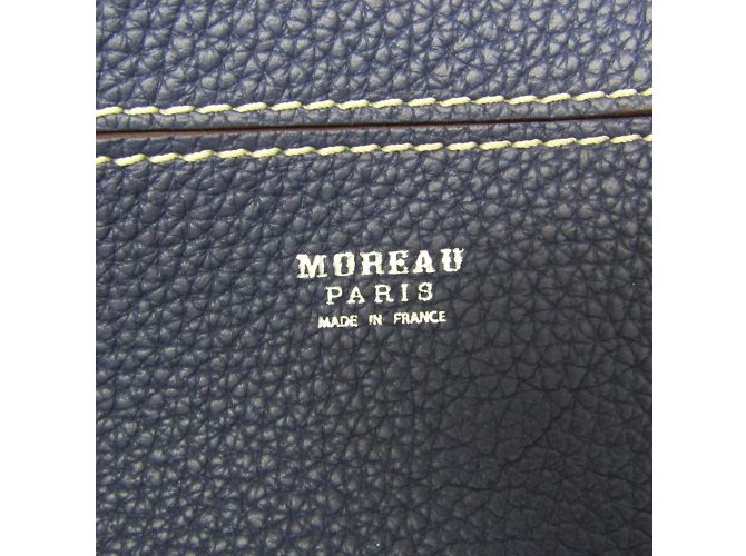Borsa in pelle da donna BREGANCON di Moreau Argento Blu navy - vista 20