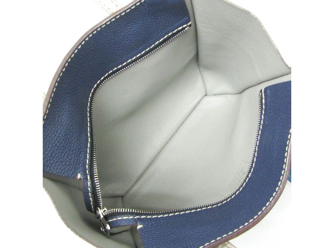 Borsa in pelle da donna BREGANCON di Moreau Argento Blu navy - vista 4
