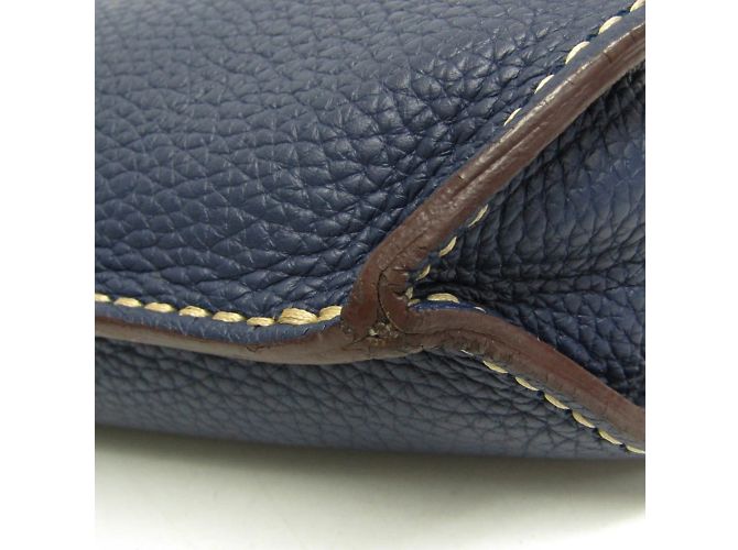 Borsa in pelle da donna BREGANCON di Moreau Argento Blu navy - vista 6