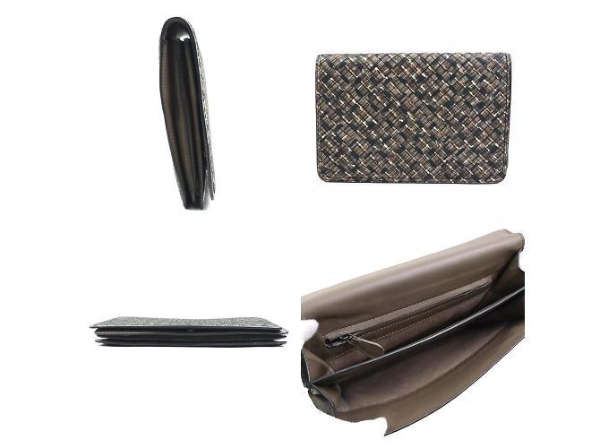 Clutch in pelle Intrecciato Bottega Veneta - vista 2