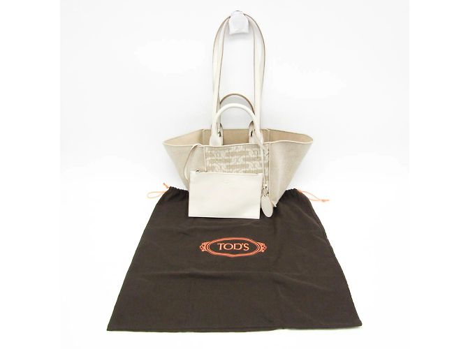 Tod's Doppelgriff-Shopper Weiß Beige - Ansicht 3