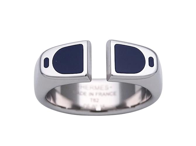 Hermes Hermès Etrier Men's Ring Blue - view 3