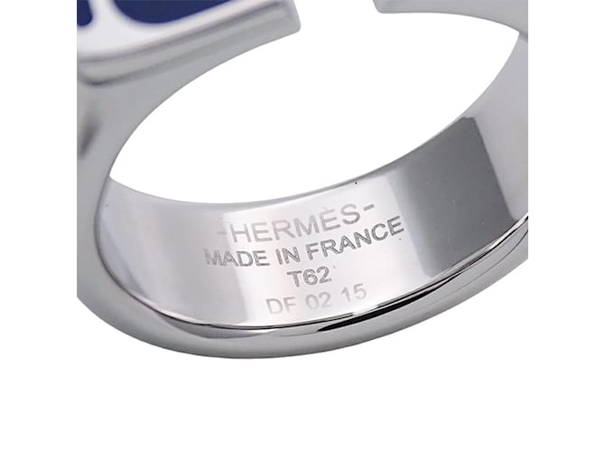 Hermes Hermès Etrier Men's Ring Blue - view 6