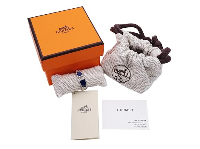 Hermes Hermès Etrier Men's Ring Blue - view 7