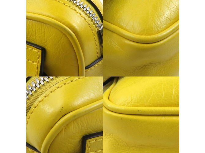Bolsa de cintura em couro com G entrelaçado Gucci Amarelo - vista 3