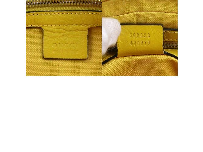 Bolsa de cintura em couro com G entrelaçado Gucci Amarelo - vista 5