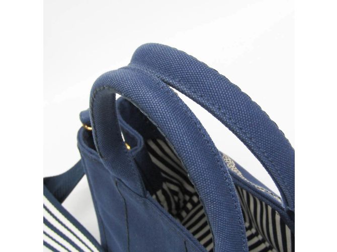 Tote Damentasche aus Canvas Prada Canapa S Größe 1BG439 Blau - Ansicht 10