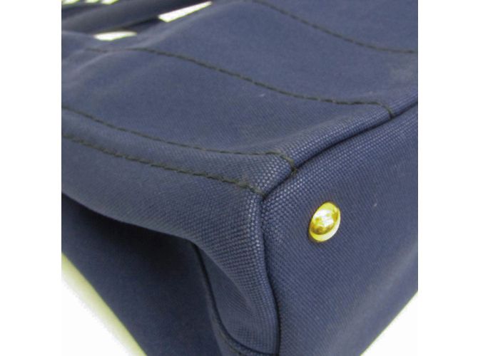 Tote Damentasche aus Canvas Prada Canapa S Größe 1BG439 Blau - Ansicht 6