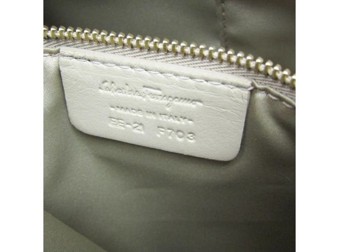 Borsa Salvatore Ferragamo Gancini EE-21 F703 Beige - vista 19