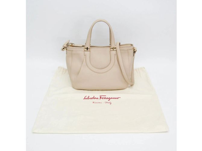 Borsa Salvatore Ferragamo Gancini EE-21 F703 Beige - vista 2