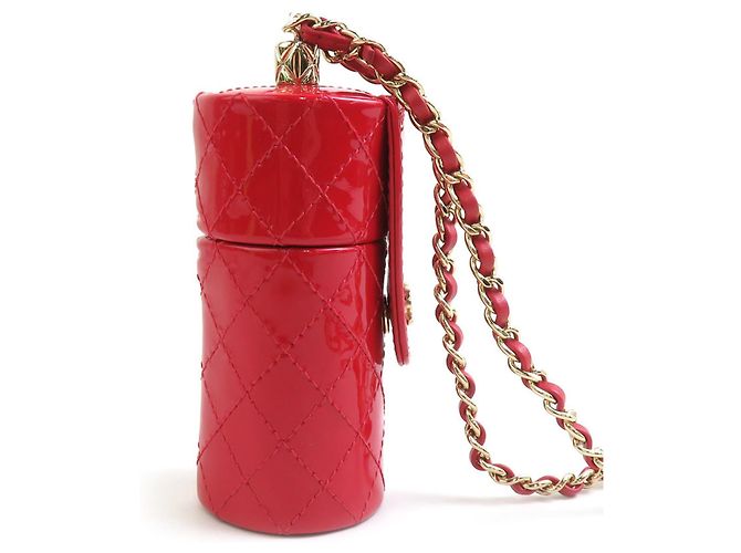 Astuccio per rossetto Chanel Rosso e Oro in Pelle D'oro - vista 2