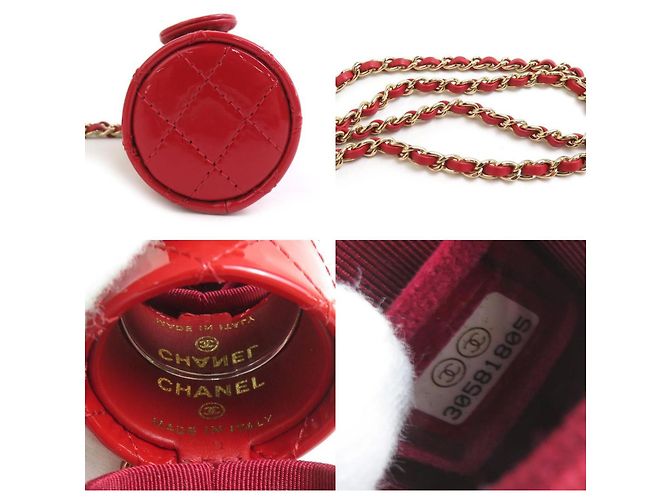Astuccio per rossetto Chanel Rosso e Oro in Pelle D'oro - vista 5