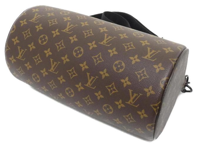 Borsa a Spalla Soft Polochon Monogram Macassar di Louis Vuitton Marrone D'oro - vista 2