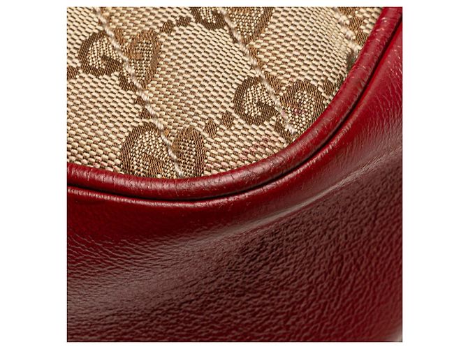 Gucci Piccola Borsa a Spalla Matelassé GG Marmont Marrone Beige - vista 9