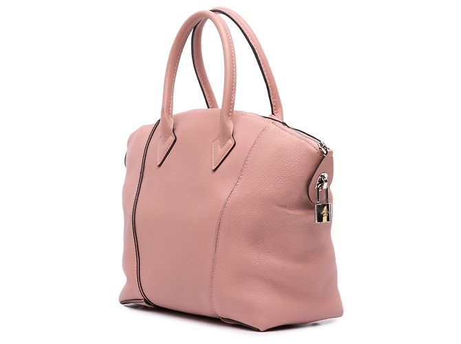Louis Vuitton Pink Taurillon Soft Lockit MM Rosa - vista 2
