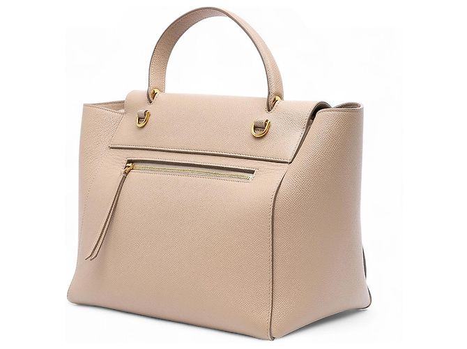 Belt Bag Céline Celine Mini Gürteltasche aus beigeem genarbtem Kalbsleder - Ansicht 2