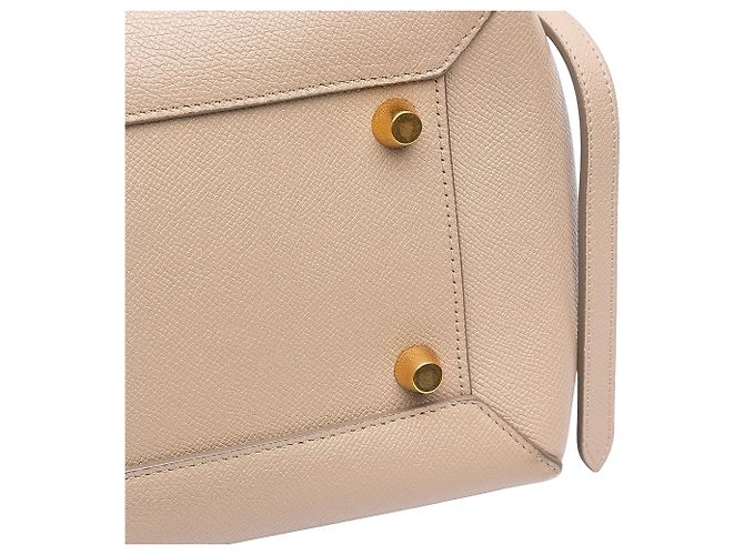 Belt Bag Céline Celine Mini Gürteltasche aus beigeem genarbtem Kalbsleder - Ansicht 7
