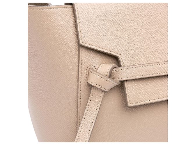 Belt Bag Céline Celine Mini Gürteltasche aus beigeem genarbtem Kalbsleder - Ansicht 8
