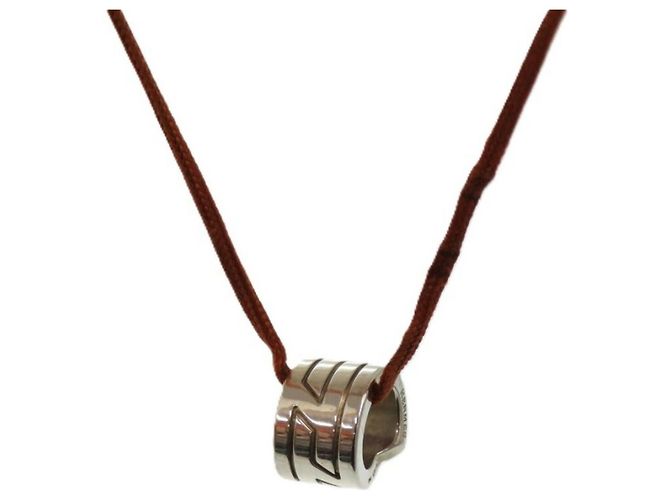 Collana Choker Hermès Move H Argento Arancione - vista 2