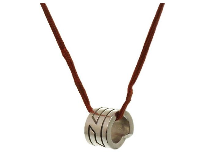 Collana Choker Hermès Move H Argento Arancione - vista 3