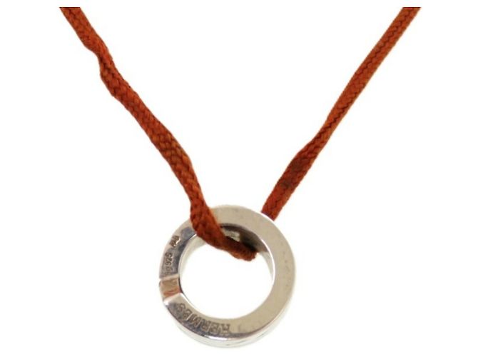 Collana Choker Hermès Move H Argento Arancione - vista 5