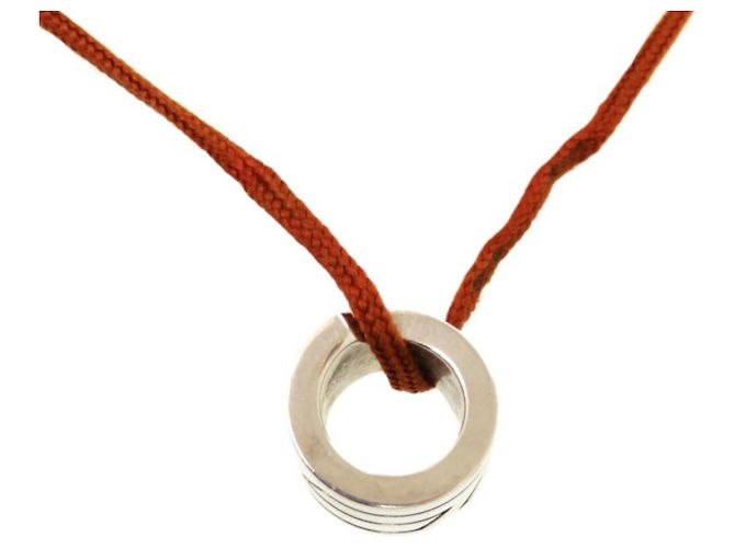 Collana Choker Hermès Move H Argento Arancione - vista 6