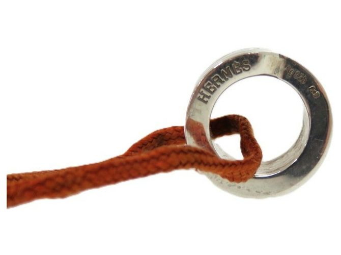 Collana Choker Hermès Move H Argento Arancione - vista 7