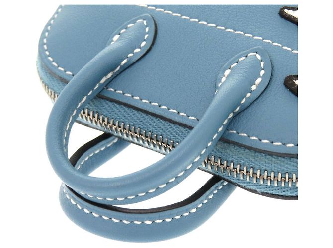 Charm per borsa Hermès Bolide in pelle Swift Shark Blu - vista 6