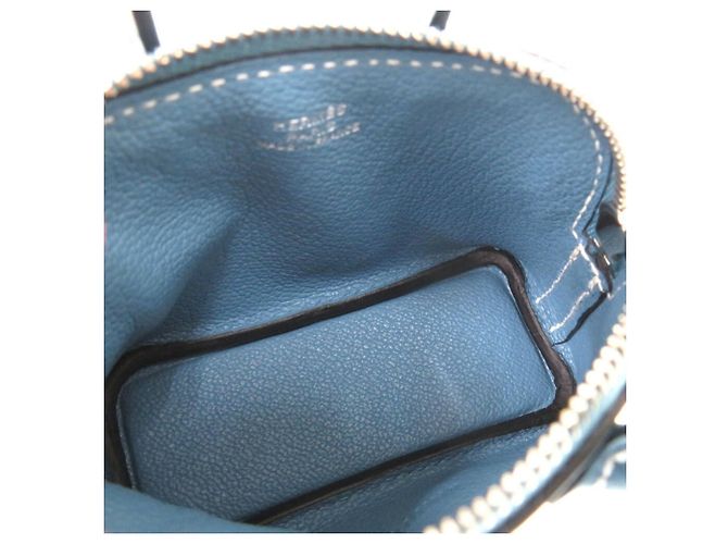 Charm per borsa Hermès Bolide in pelle Swift Shark Blu - vista 7