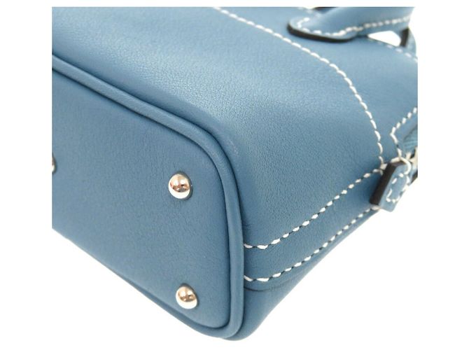 Charm per borsa Hermès Bolide in pelle Swift Shark Blu - vista 8