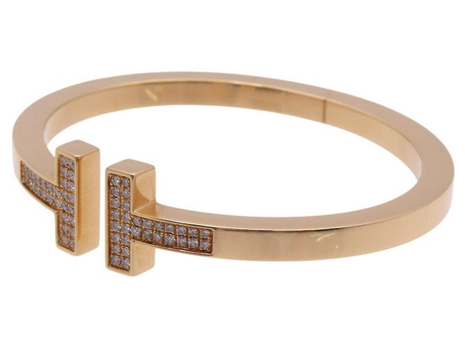 Tiffany & Co Bracciale in oro rosa 18K con diamanti Tiffany T-Square D'oro - vista 3