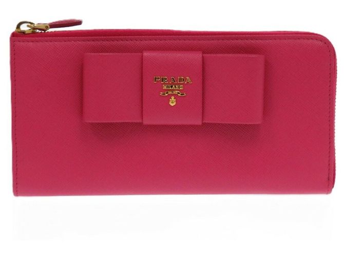 Ribbon Cartera larga con cinta redonda Prada Rosa - vista 2
