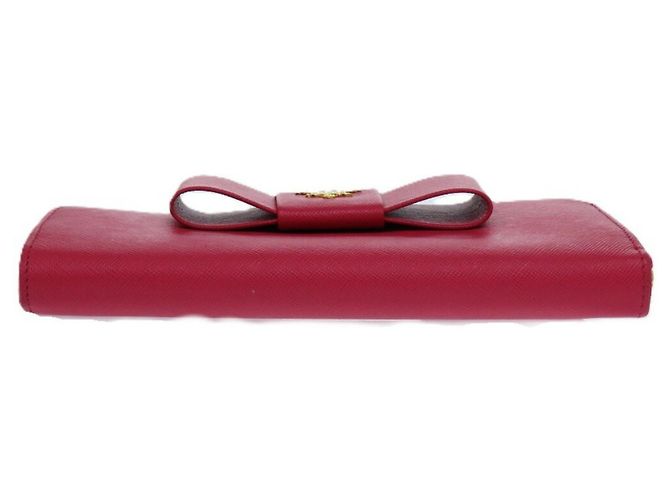 Ribbon Cartera larga con cinta redonda Prada Rosa - vista 5