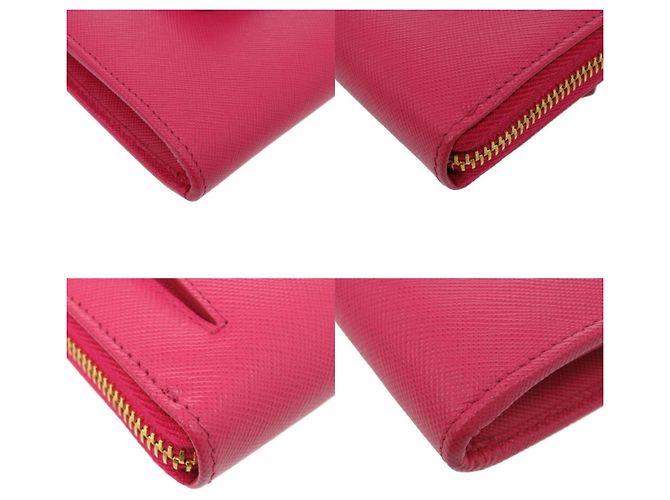 Ribbon Cartera larga con cinta redonda Prada Rosa - vista 6