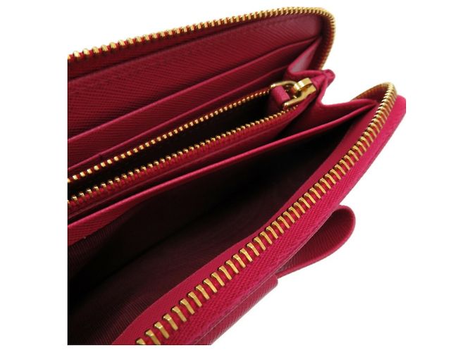 Ribbon Cartera larga con cinta redonda Prada Rosa - vista 8