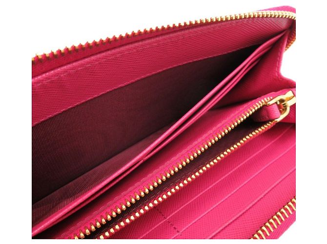 Ribbon Cartera larga con cinta redonda Prada Rosa - vista 9