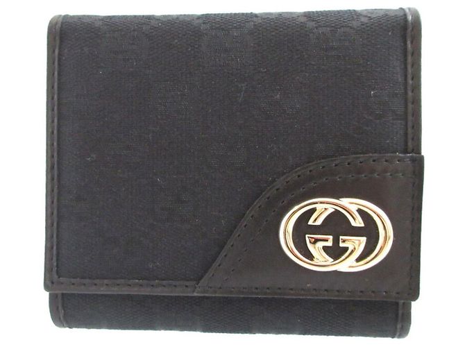 Cartera negra plegable Interlocking G de Gucci Negro - vista 2