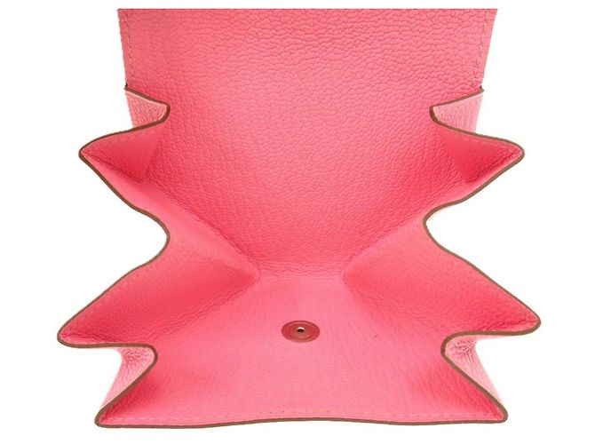 Monedero de piel de cabra rosa Levain Quatre de Hermès - vista 4